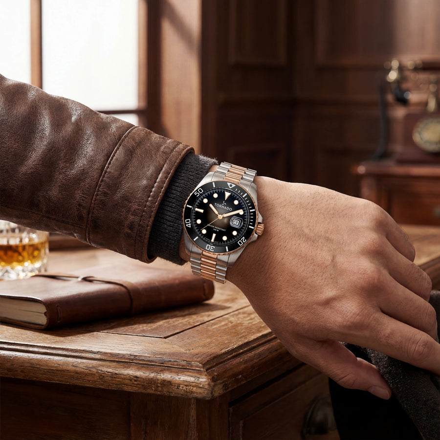 LUMINA Analog Silver Rose Gold