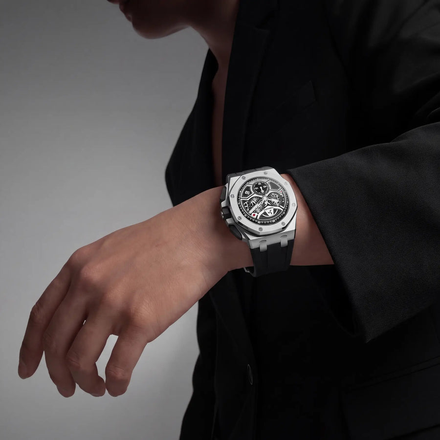 LUMINA CHRONOSPHERE Chronograph Silver Black