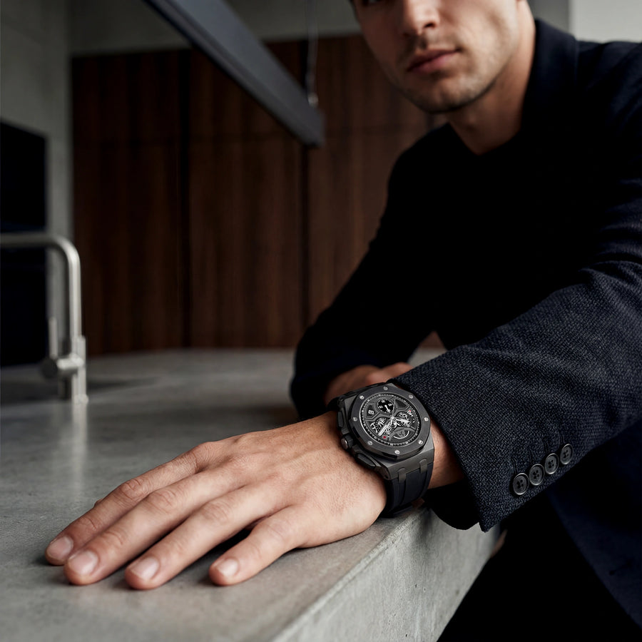 LUMINA CHRONOSPHERE Chronograph Black and Gunmetal