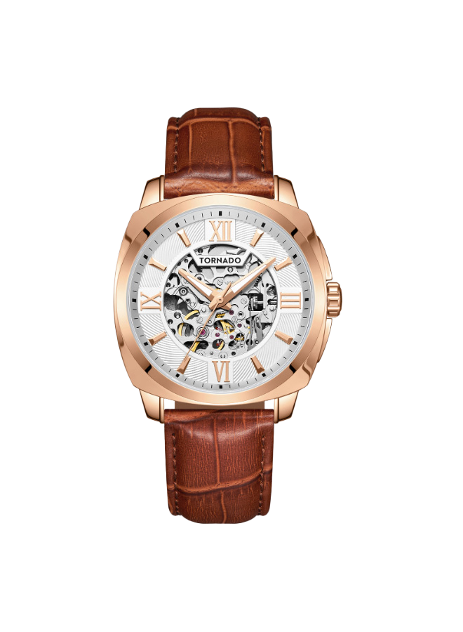 Tornado Men's Automatic White Dial Watch - T7316-RLDW